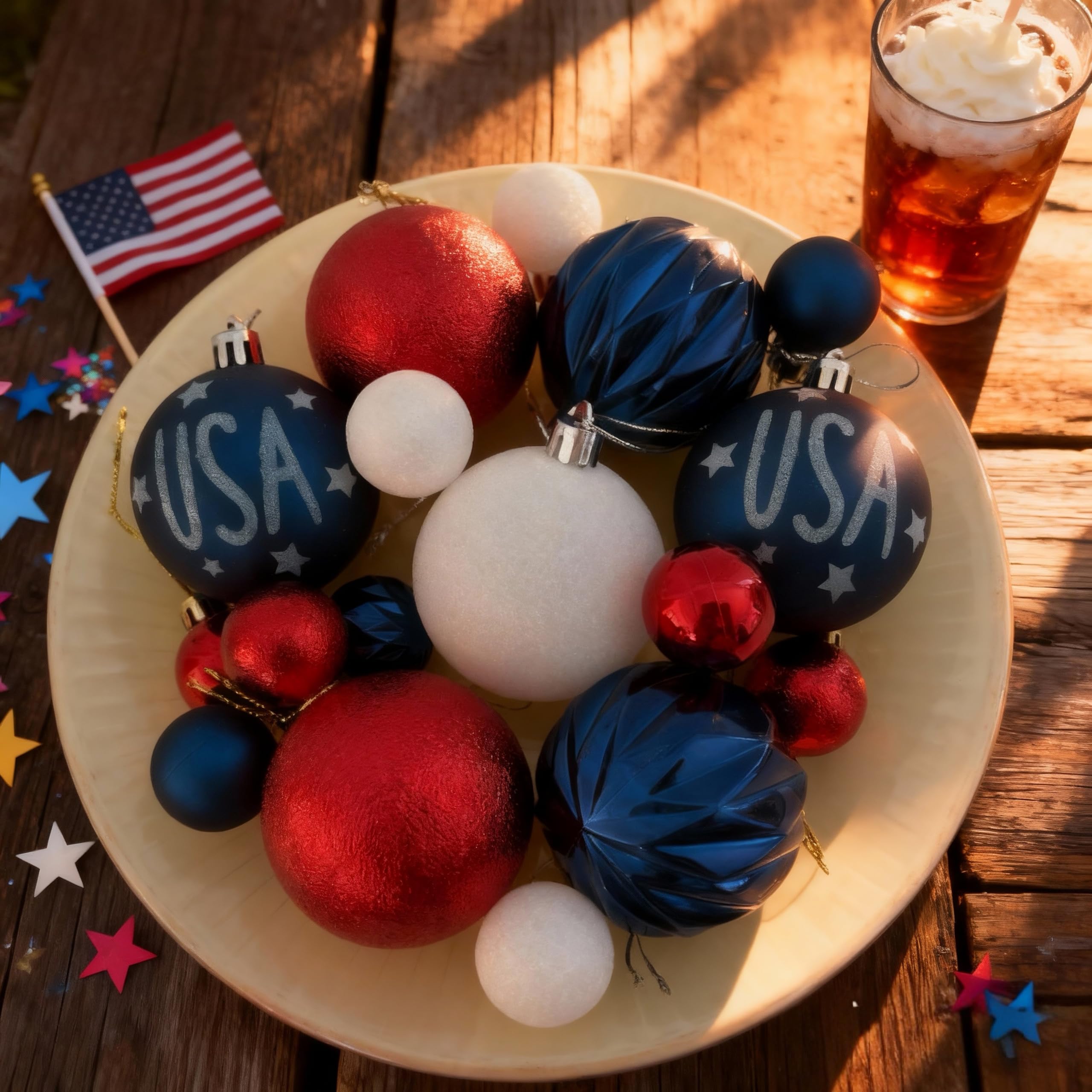 HipTree patriotic ornament gift-ready kit for family gatherings.