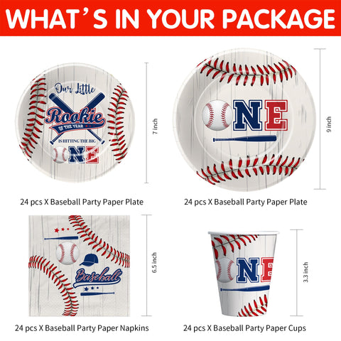 HIPVVILD baseball plates 7-inch for treats and photo moments.