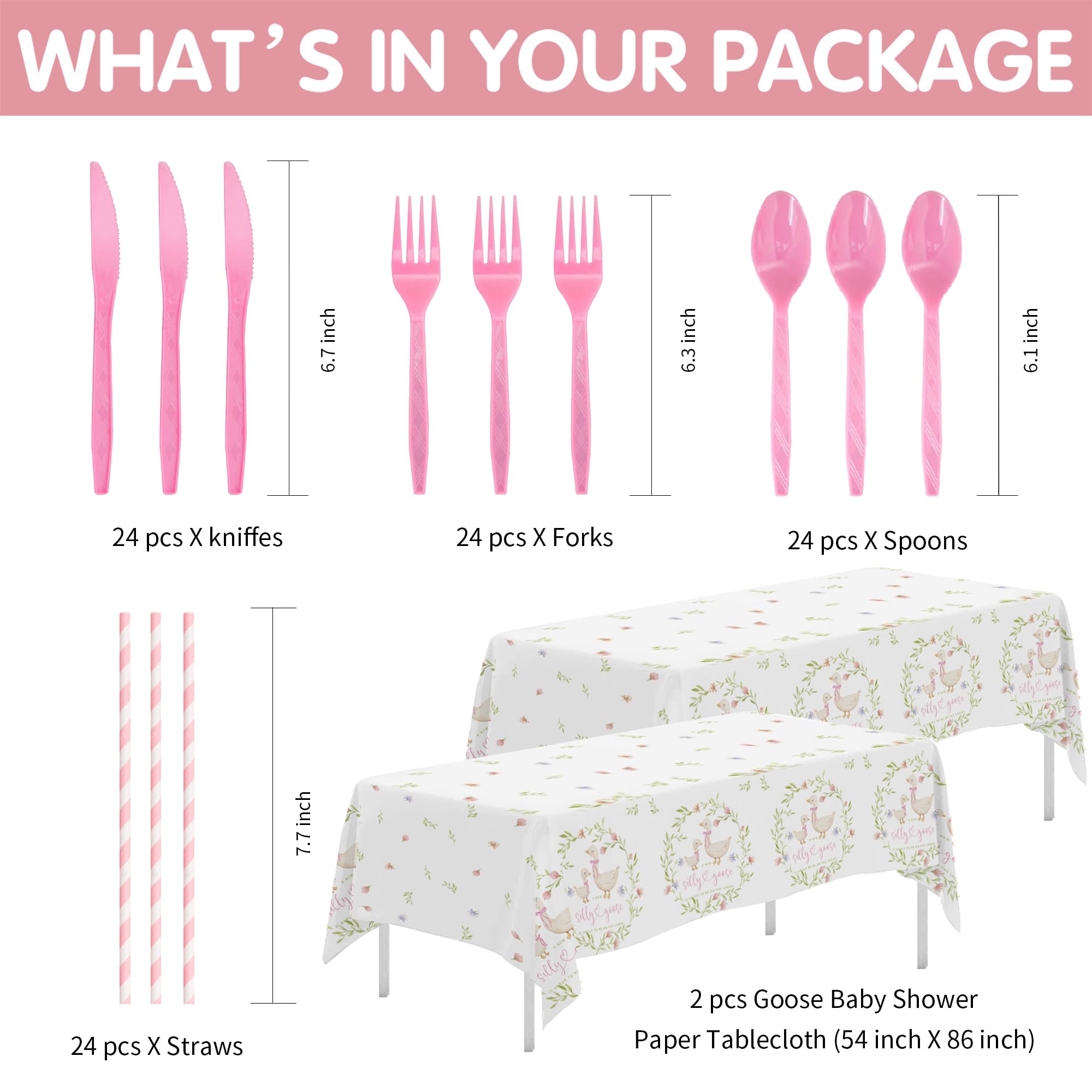 HIPVVILD Pink Silly Goose napkins provide soft color and quick cleanup.