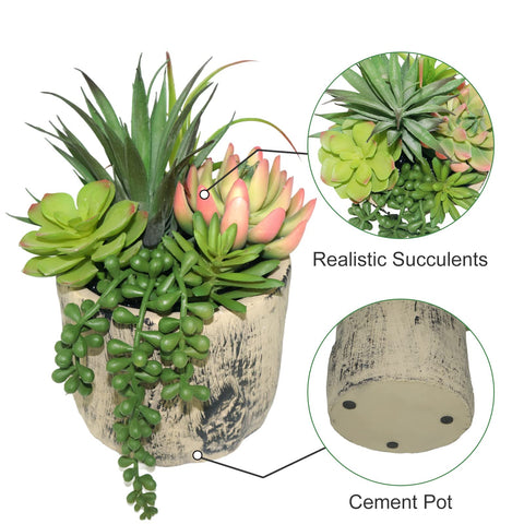 Hisow succulent arrangement elevates bedroom decor with maintenance-free greenery.