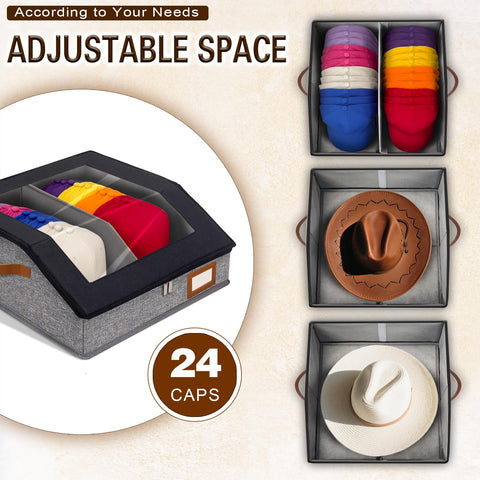HISULIV 2-in-1 hat organizer fits closet spaces for easy access.