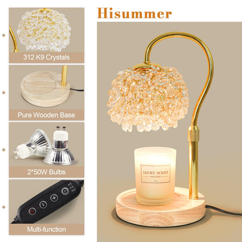  adjustable height fits most jar candles for optimal heat distribution.
