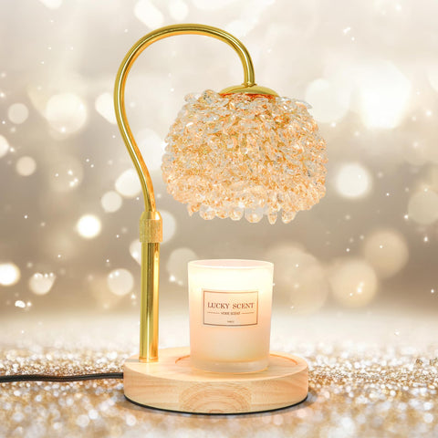 Hisummer crystal shade candle warmer adds elegant ambiance and steady fragrance diffusion.