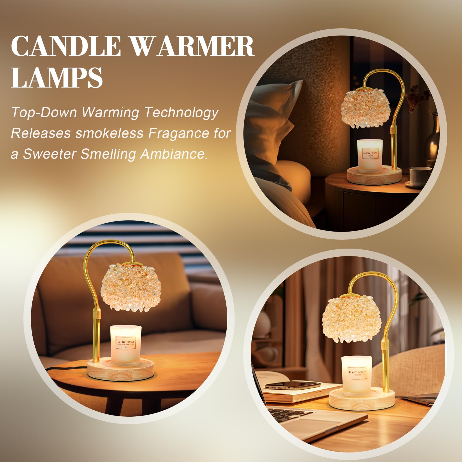 Stepless dimming up to 450 lumens creates mood lighting.