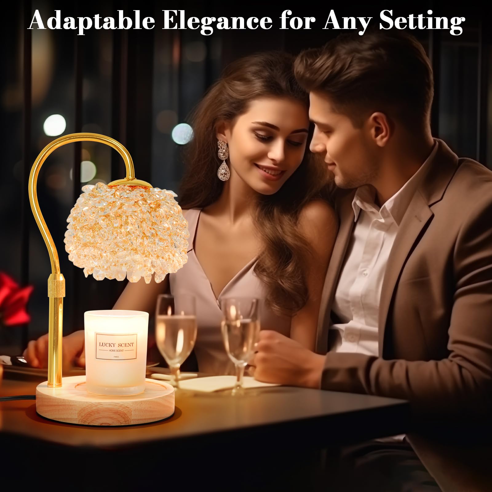 Soy or beeswax jar candles diffuse fragrance best with this warmer.