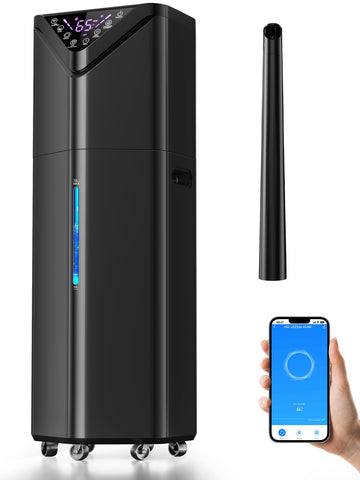Hiswelle 5Gal humidifier full unit boosts large-room humidity.