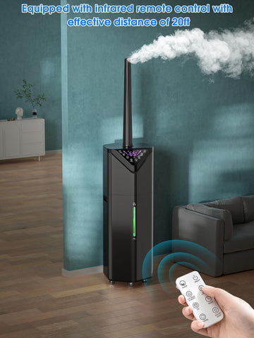 Hiswelle 5Gal humidifier LED display shows settings at a glance.