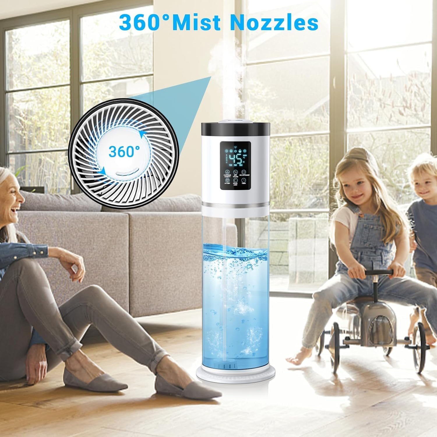Hiswelle humidistat display to set and monitor humidity