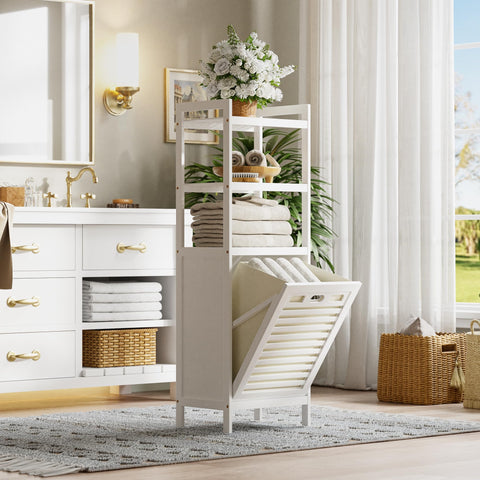 Hitnet tilt out hamper slatted front highlighting easy access and ventilation.