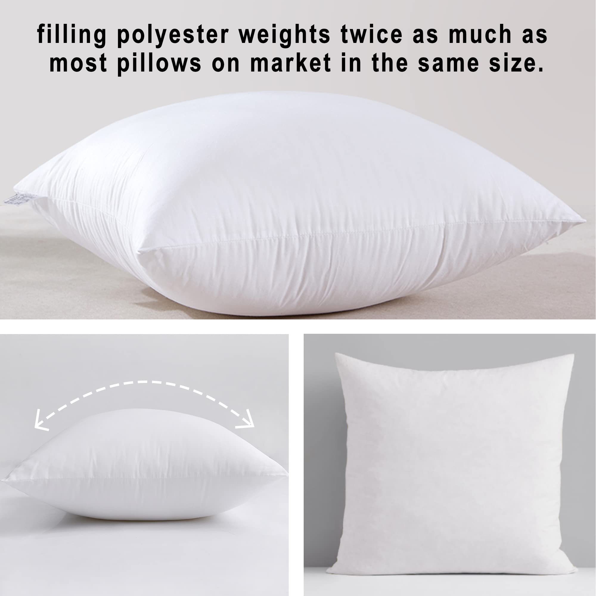 HITO 12x20 pillow insert vacuum packaged, quick fluff after opening