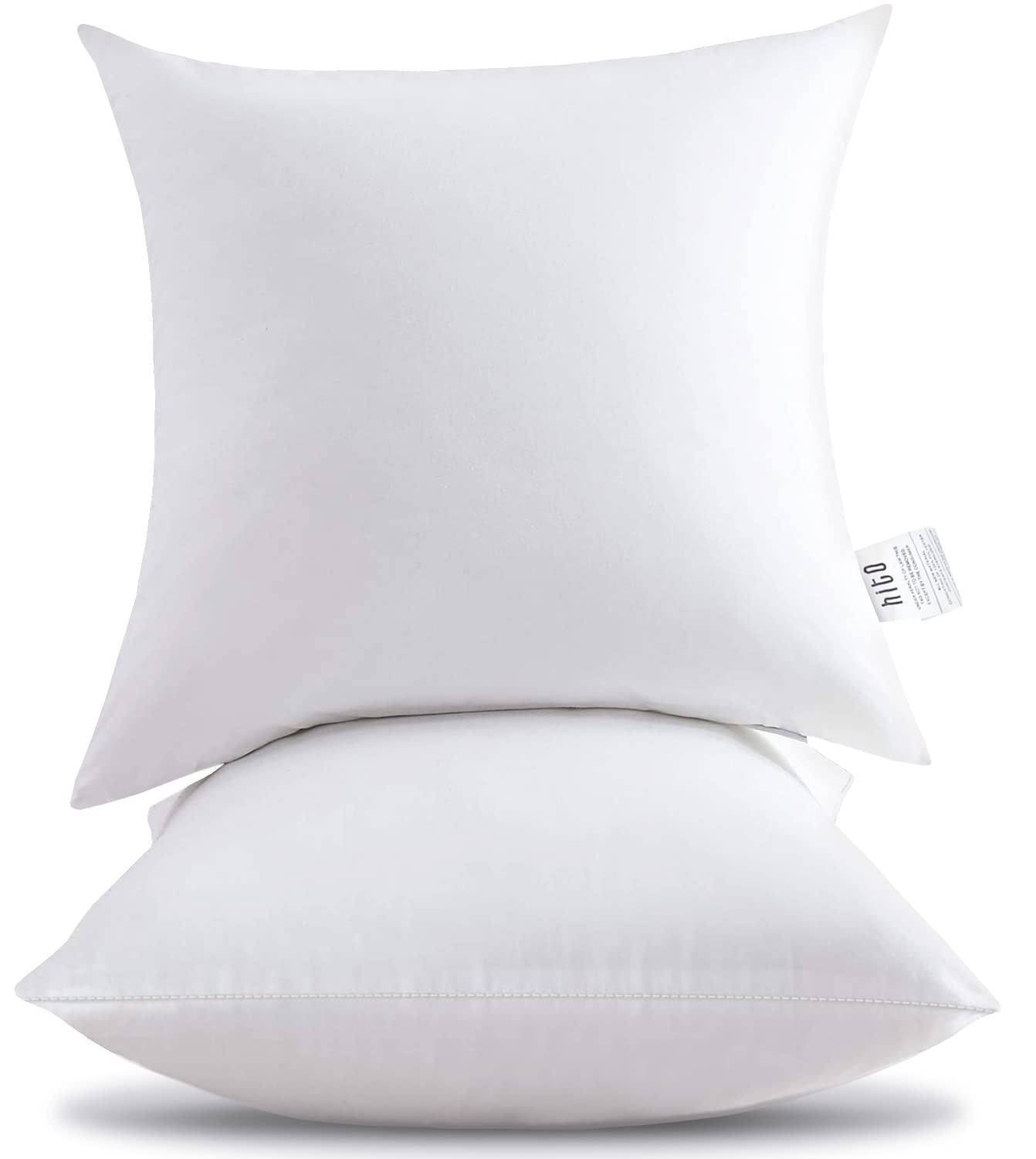 HITO 16x16 pillow insert front view showing balanced support and plush comfort