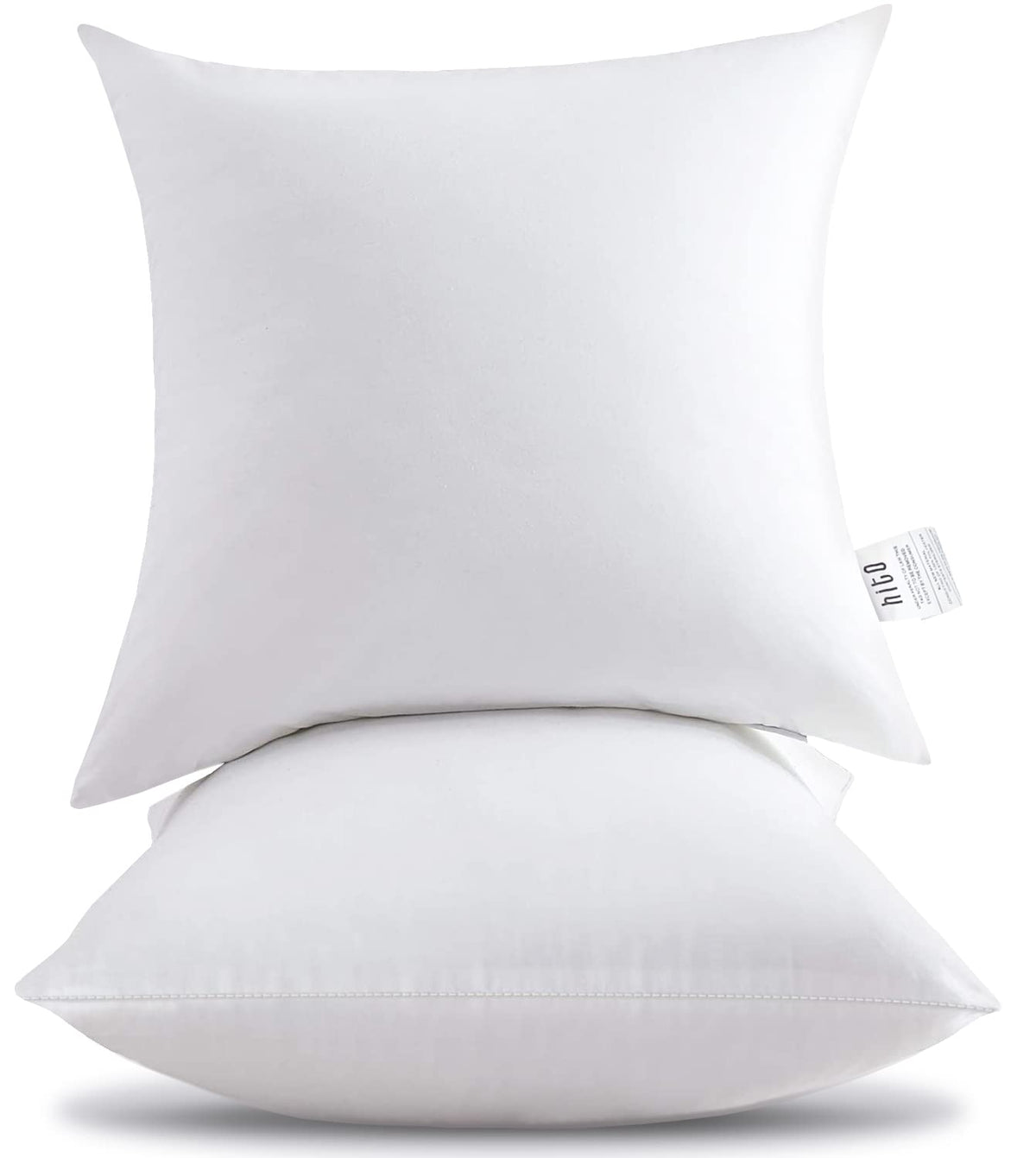 HITO 16x16 pillow insert front view showing balanced support and plush comfort