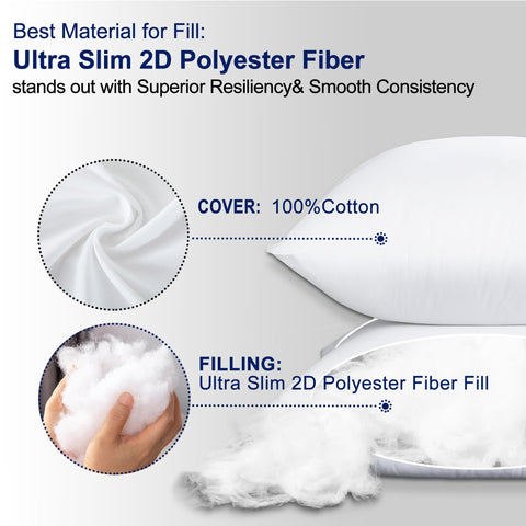 HITO 16x16 pillow inserts on bed for cozy layering