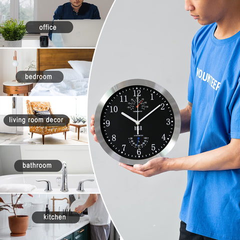 HITO clock displayed in a kitchen setup for practical use