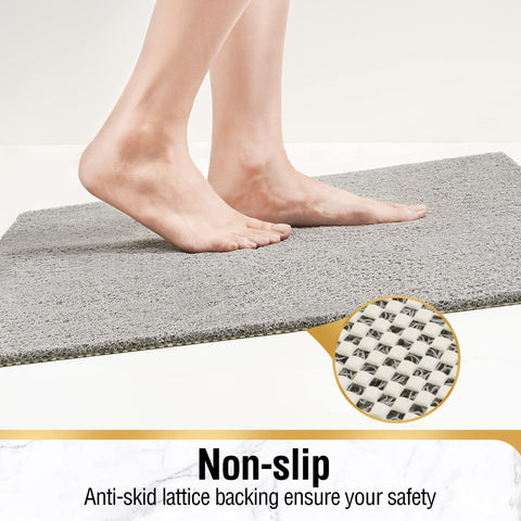 HITSLAM square shower mat drain hole middle supports quick drying and prevents standing water