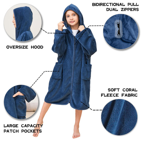 Hiturbo oversized hood provides extra warmth and privacy after swimming