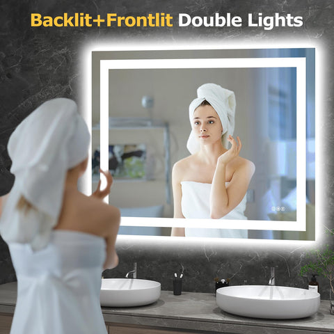 Hivone anti-fog mirror technology helps keep the surface clear after showers.