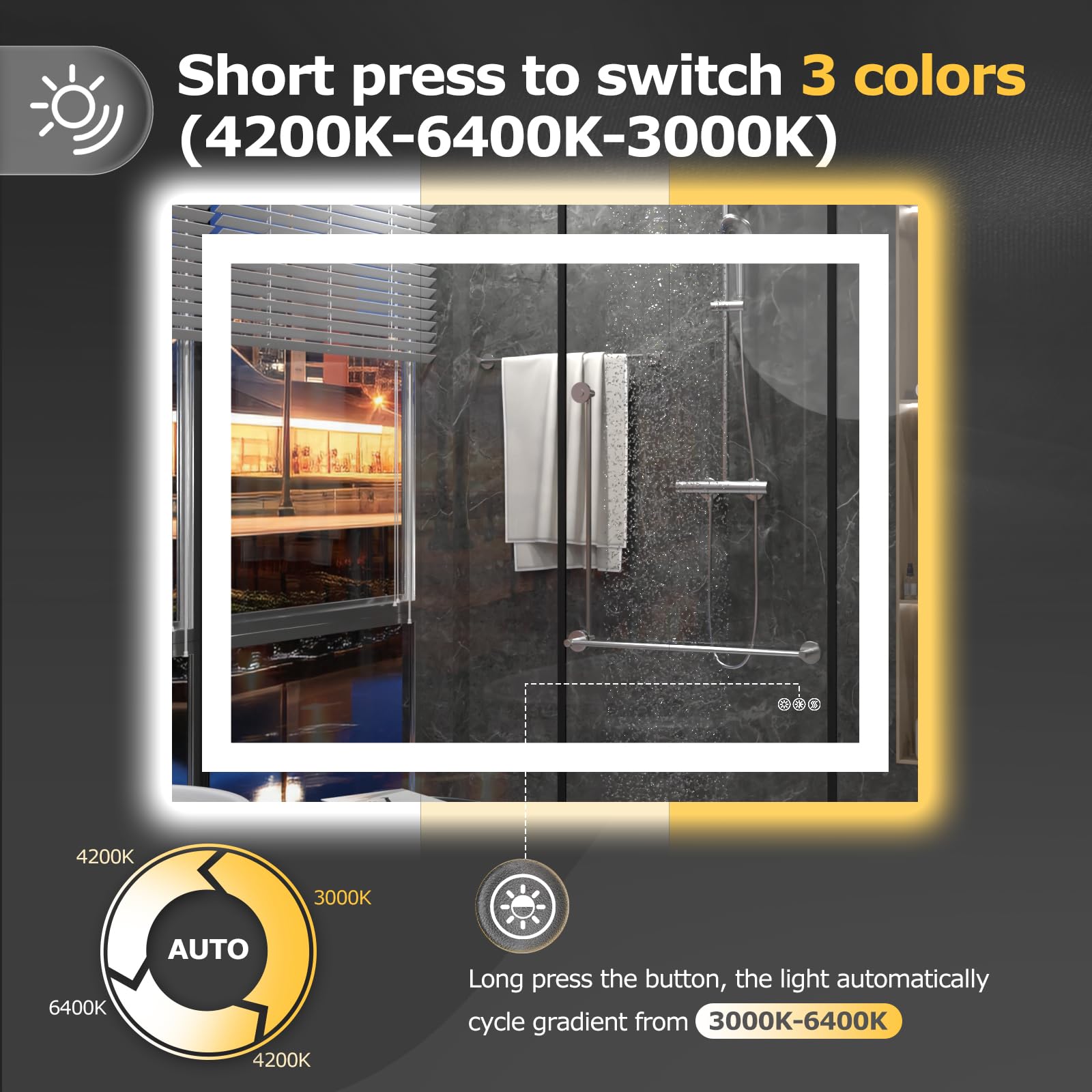 Hivone memory function recalls your last brightness setting for quick setup.