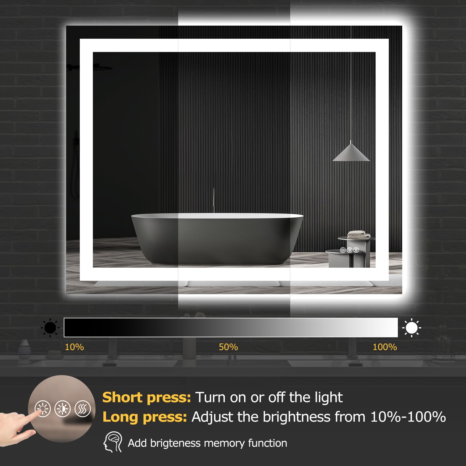 Hivone shatterproof tempered glass provides safety and durability in busy bathrooms.