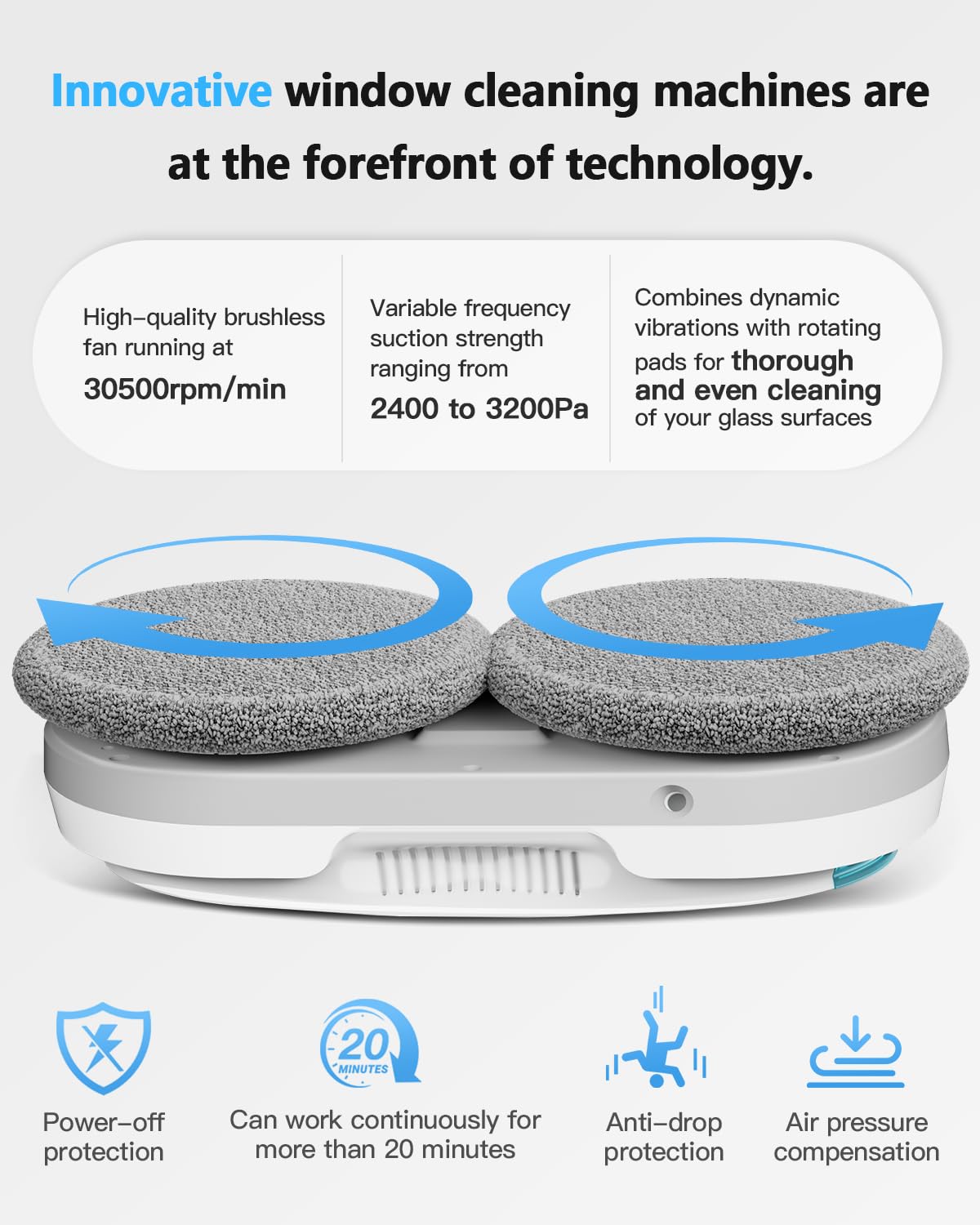 HIXZAP window cleaning robot uses AI edge detection for safe frame cleaning