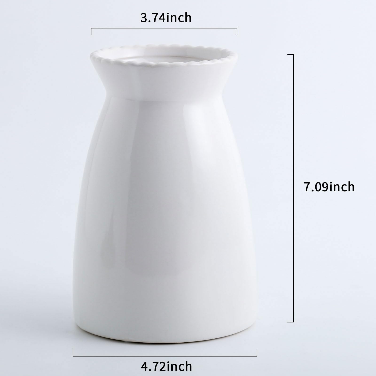 HJN ceramic vase hand glazed for artisanal appeal and character.