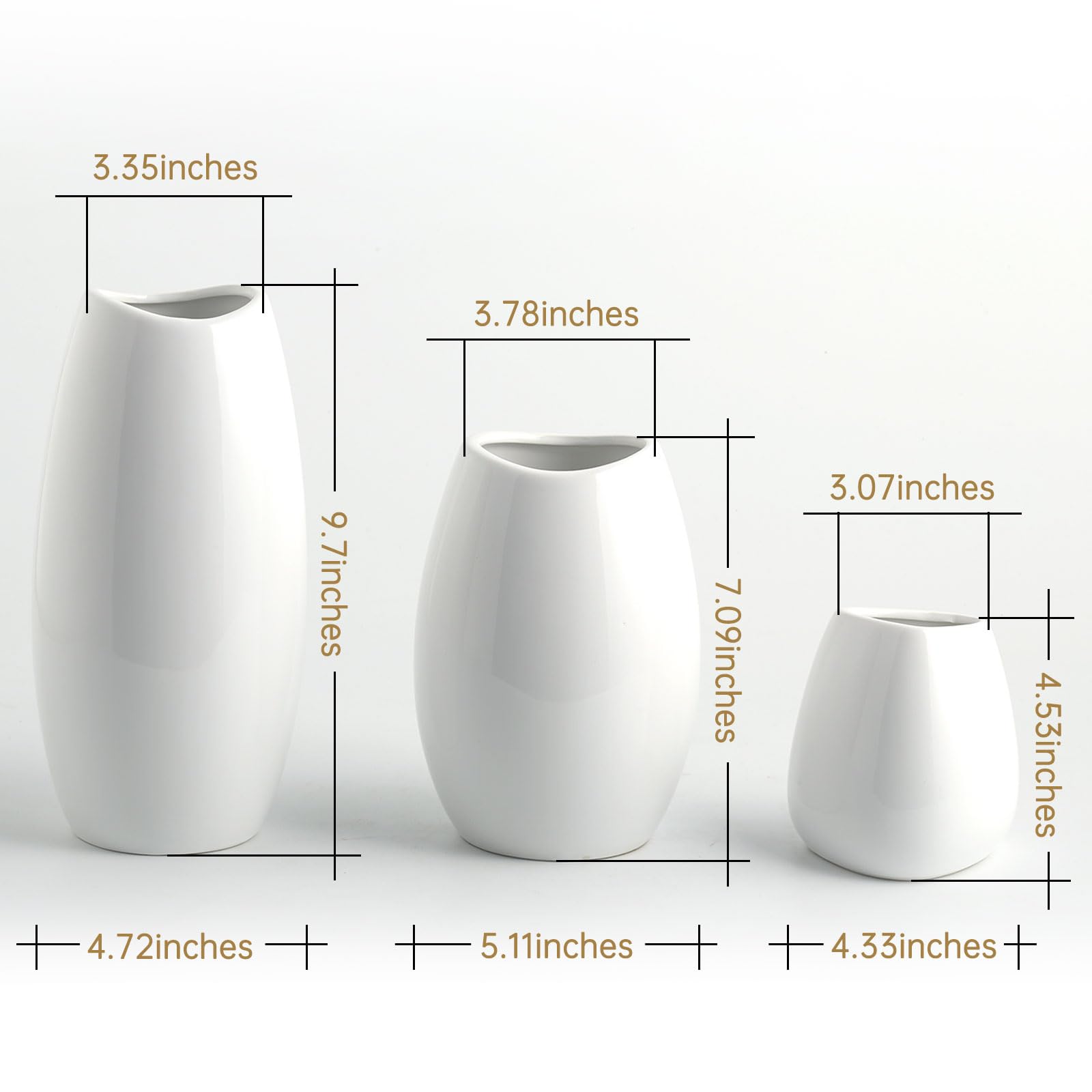 HJN tall white vase enhances entryway mantel displays