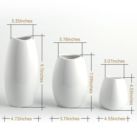 HJN tall white vase enhances entryway mantel displays