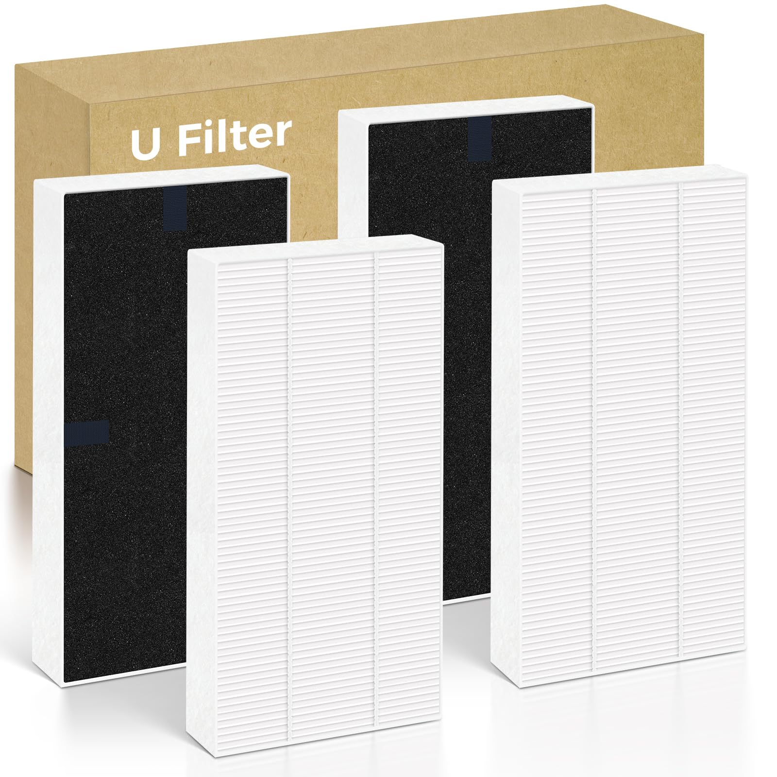 HKNECE U Filter front view showing four-pack replacement for large rooms
