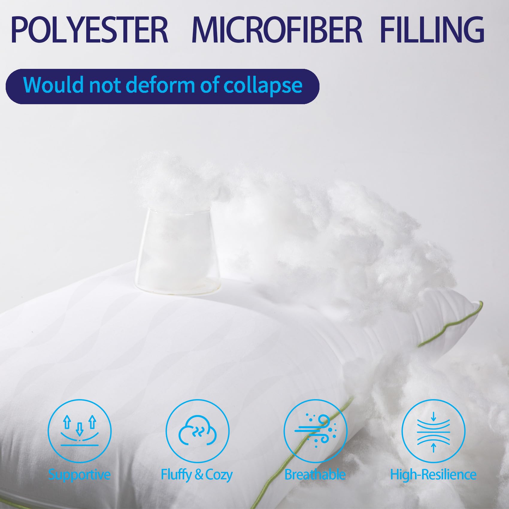HKYLRAN 3D+7D microfiber fill provides balanced neck support.