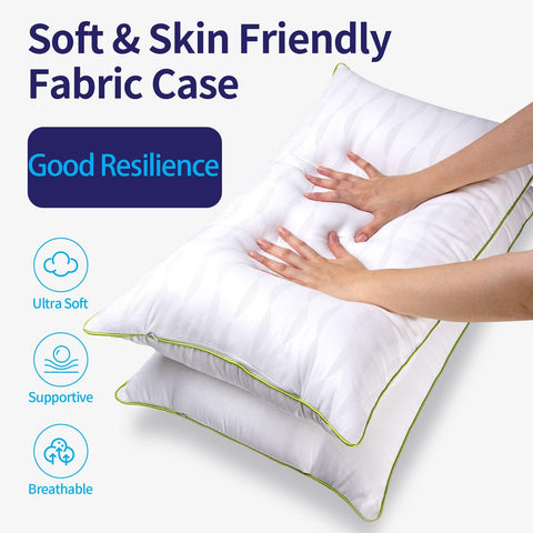 HKYLRAN pillow with silky cover for skin comfort and moisture control.