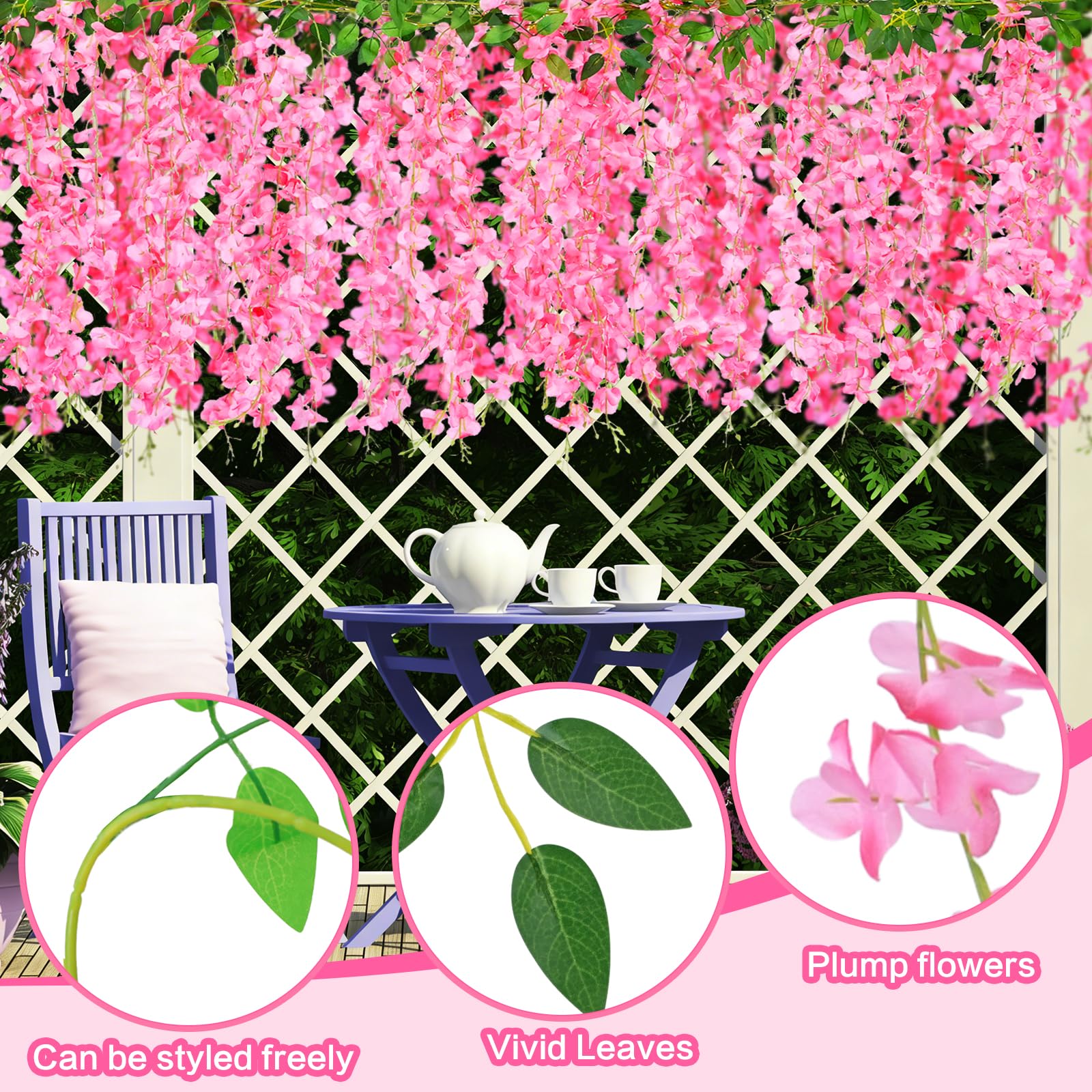 HLAONU 3800-4000 blossoms provide a lush, durable decorative option