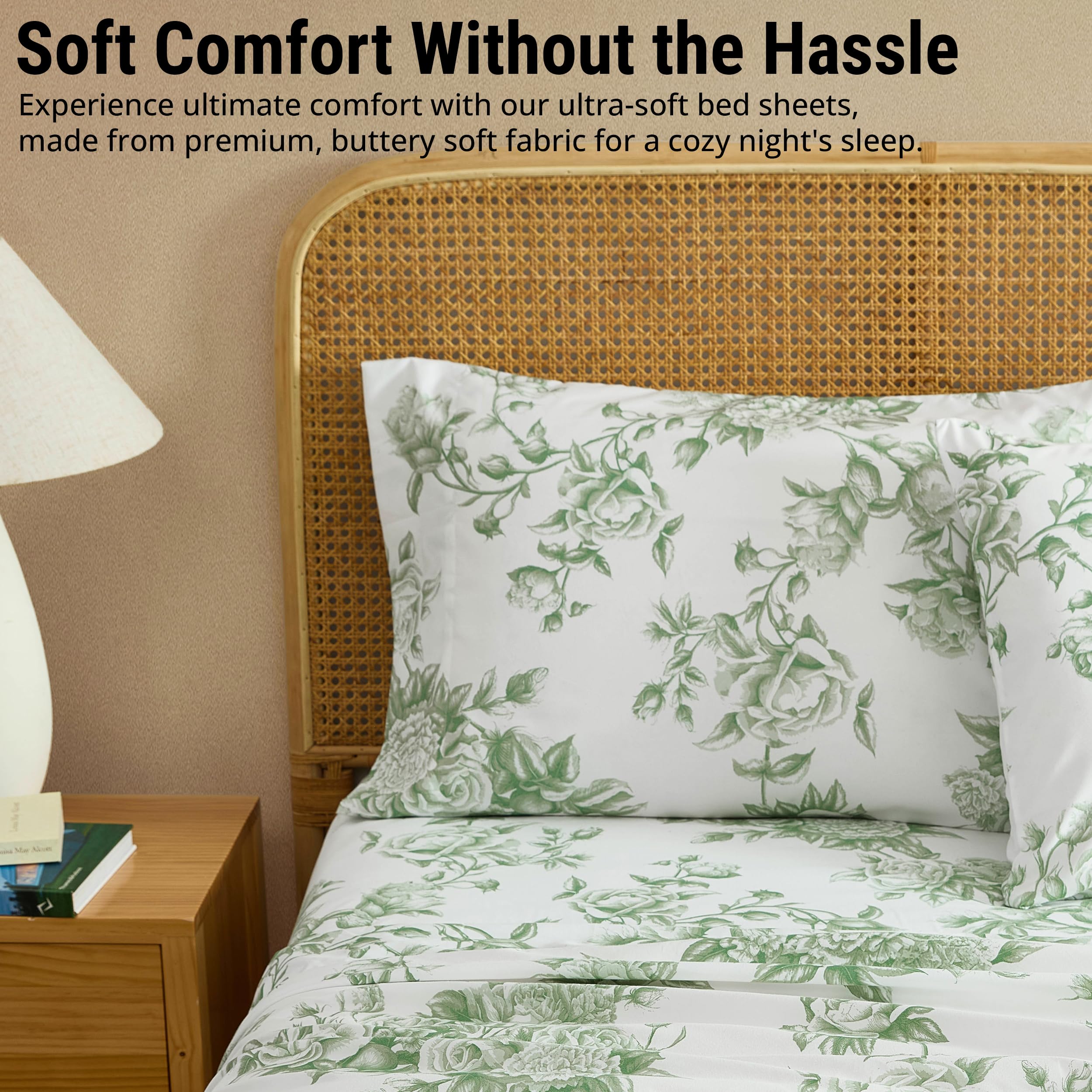 HLC.ME Queen Sage Green colorway complements a modern bedroom.