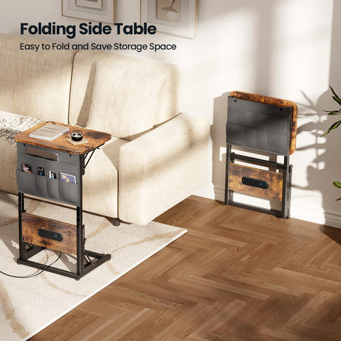 Adjustable feet stabilize the table on various floors