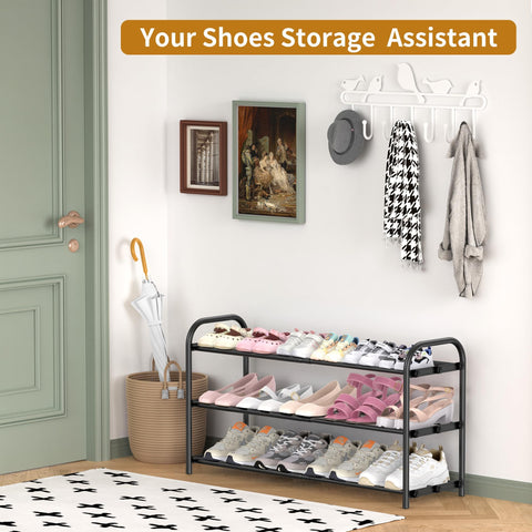 Hleelomi 12-pair capacity display with adult shoes.