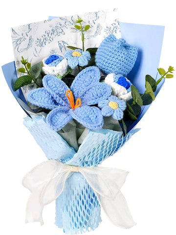 Hlenbin knitted bouquet tulips for lasting home decor.