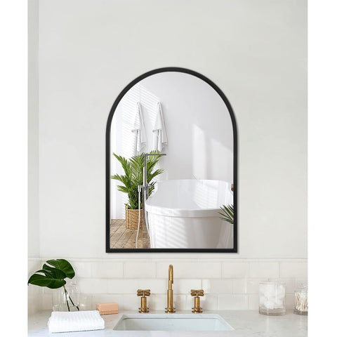 HLFMVWE shatterproof arch mirror for safe, crystal-clear reflections