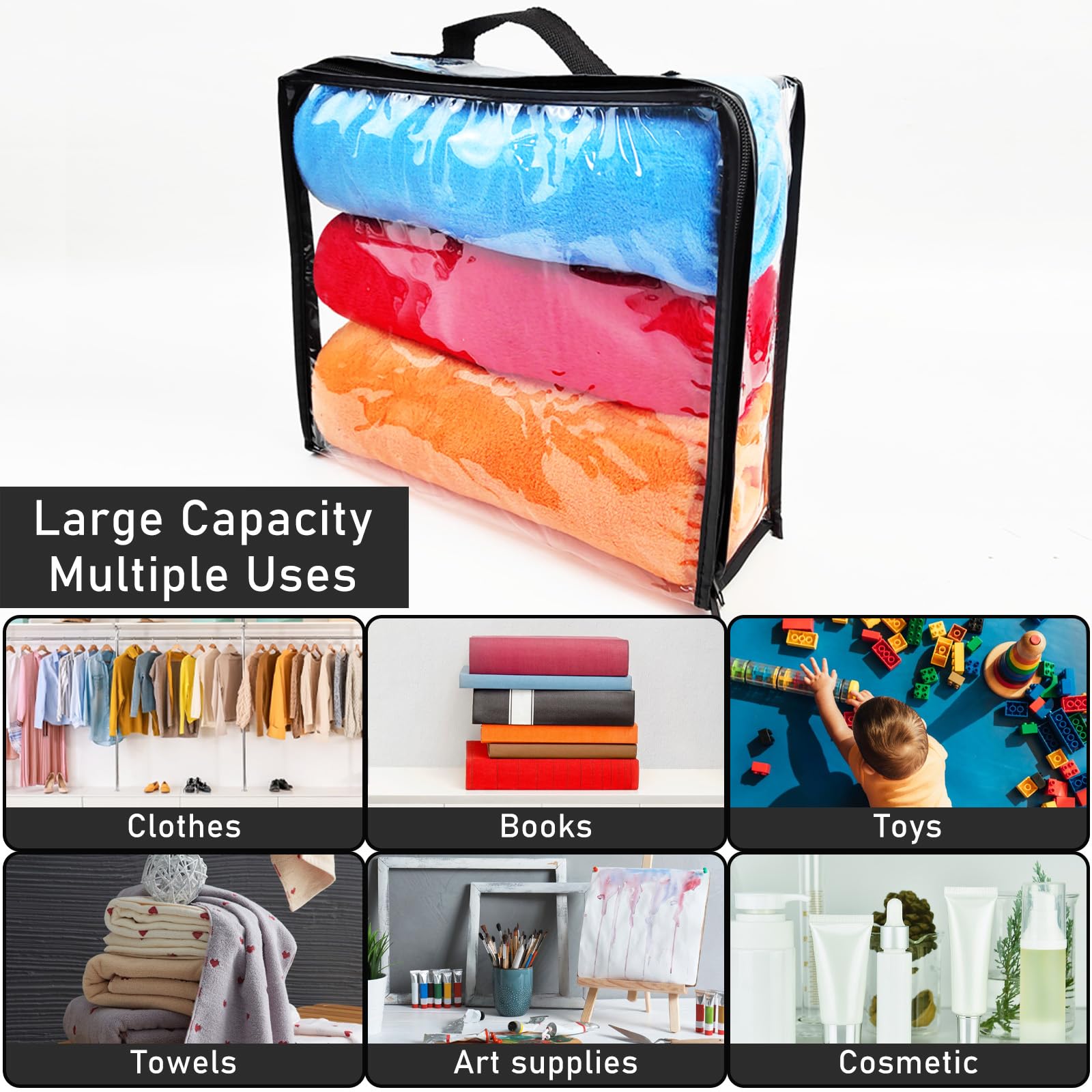 Hlimior multi-functional storage pouch suits blankets, cosmetics, or clothing.