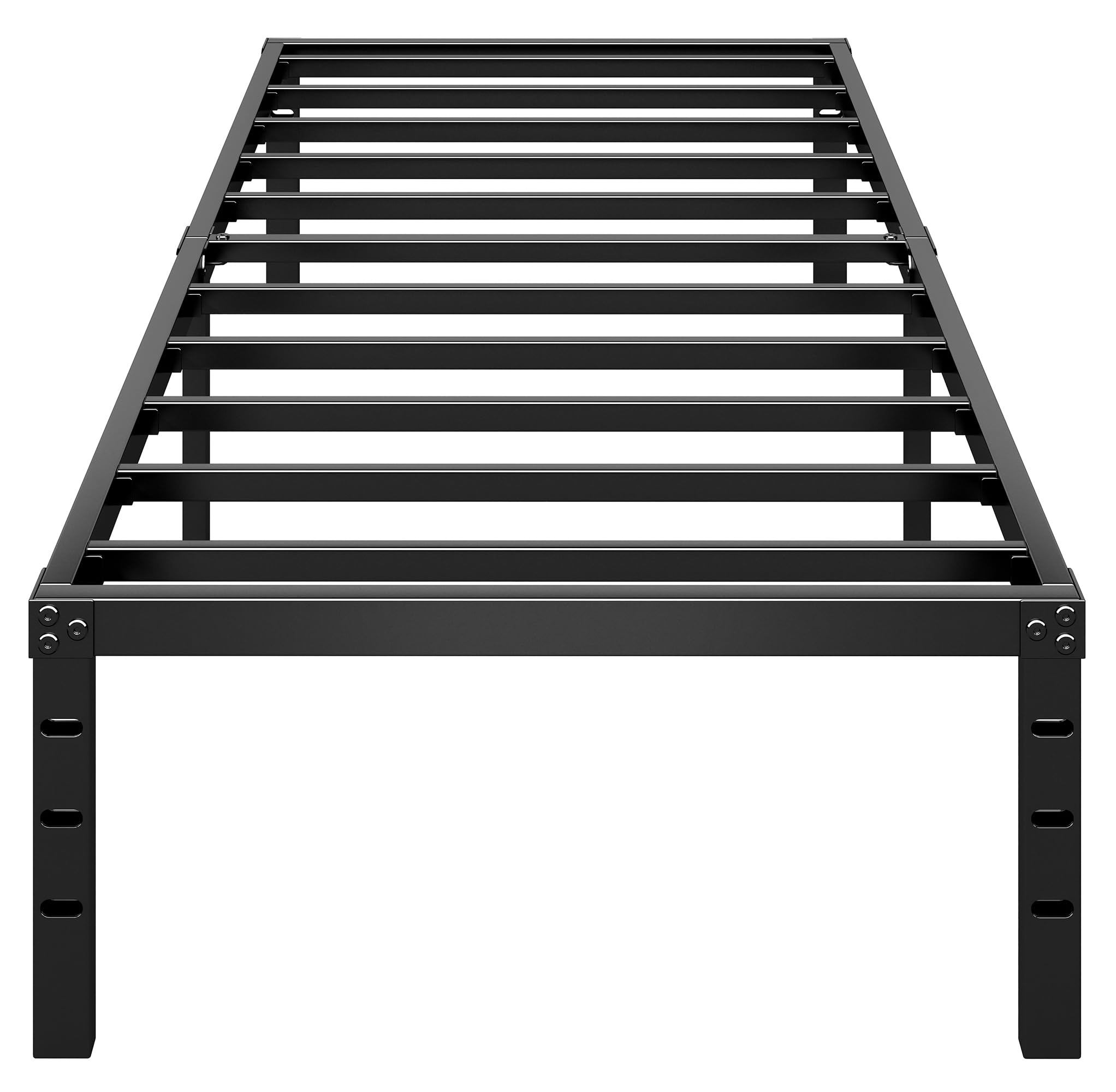 HLIPHA metal platform bed with 12-inch height for a modern look and storage.