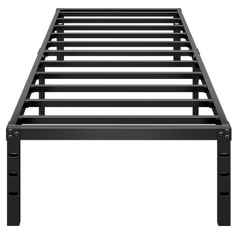HLIPHA metal platform bed with 12-inch height for a modern look and storage.