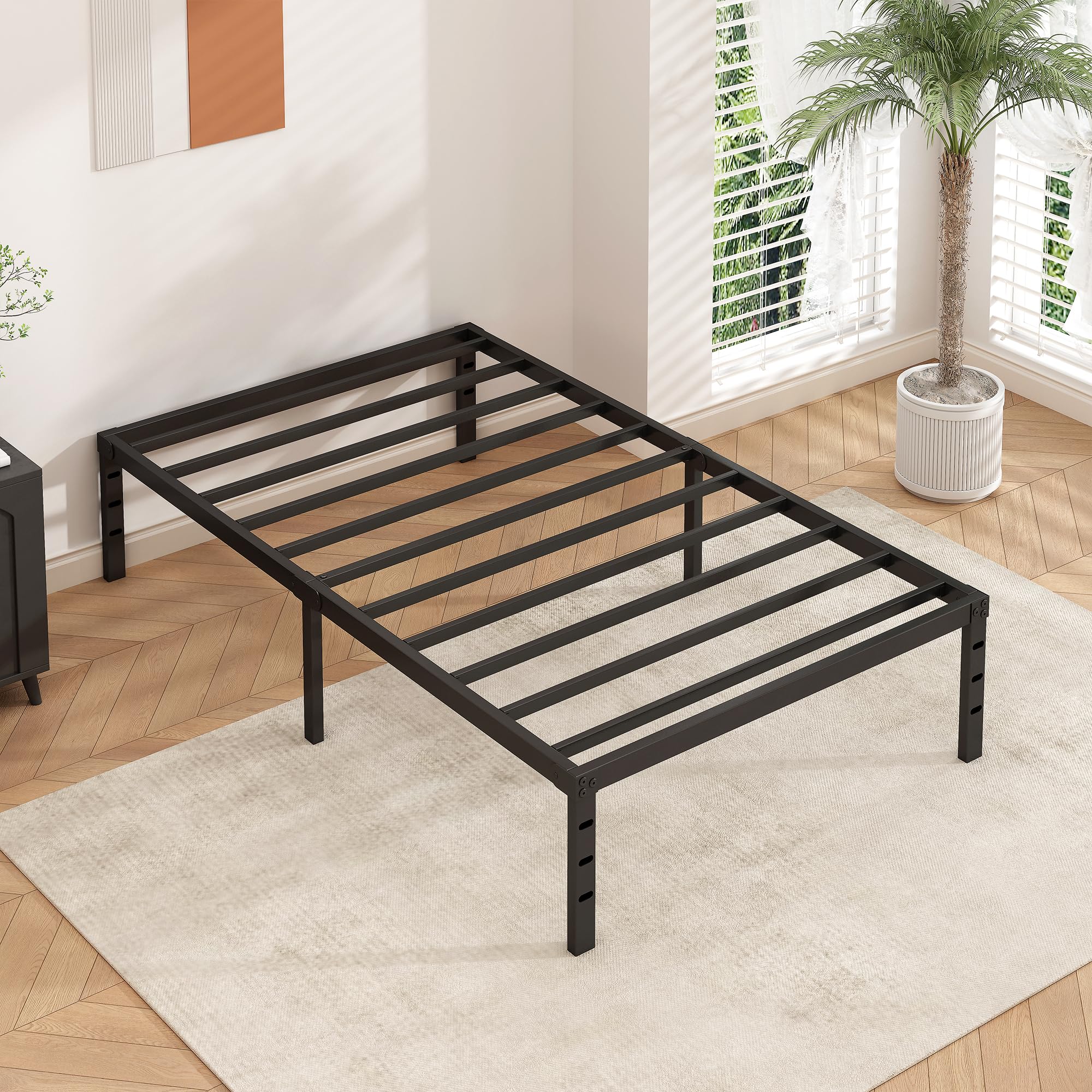 HLIPHA twin-size frame fits standard twin mattresses securely.