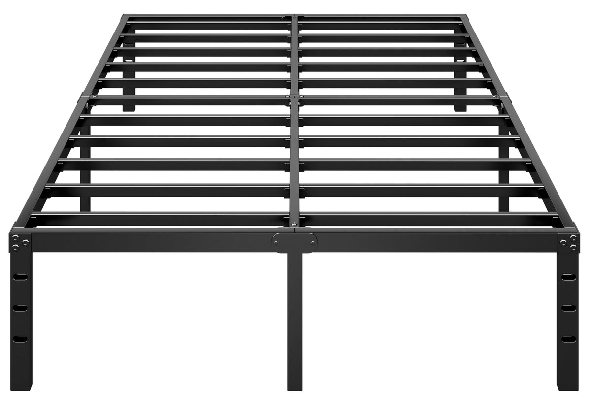 HLIPHA metal platform bed frame 12in height, queen size, black, sturdy support