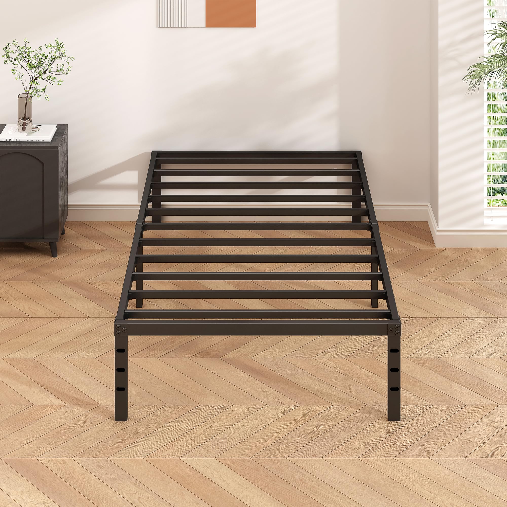 HLIPHA under-bed storage platform bed for organized space.