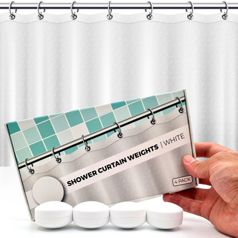 HMmagnets anti-billowing shower curtain weight with 360 wrap for splash control