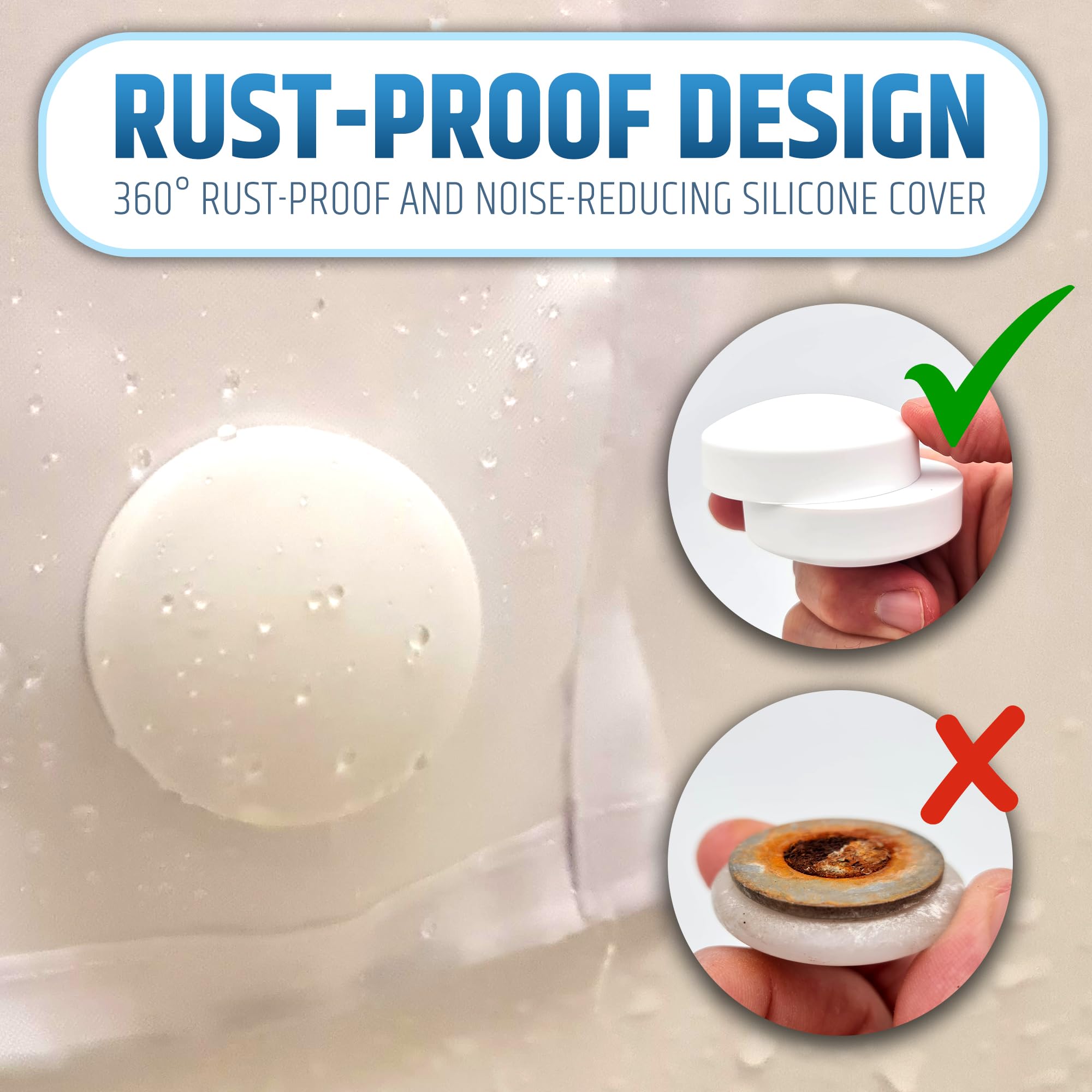 HMmagnets XL rust-proof construction resists corrosion in damp spaces.