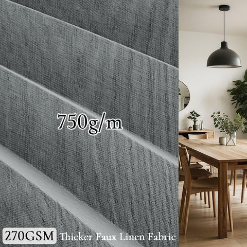 HMYI blackout door curtain gray doorway fit 45x80 inches for privacy