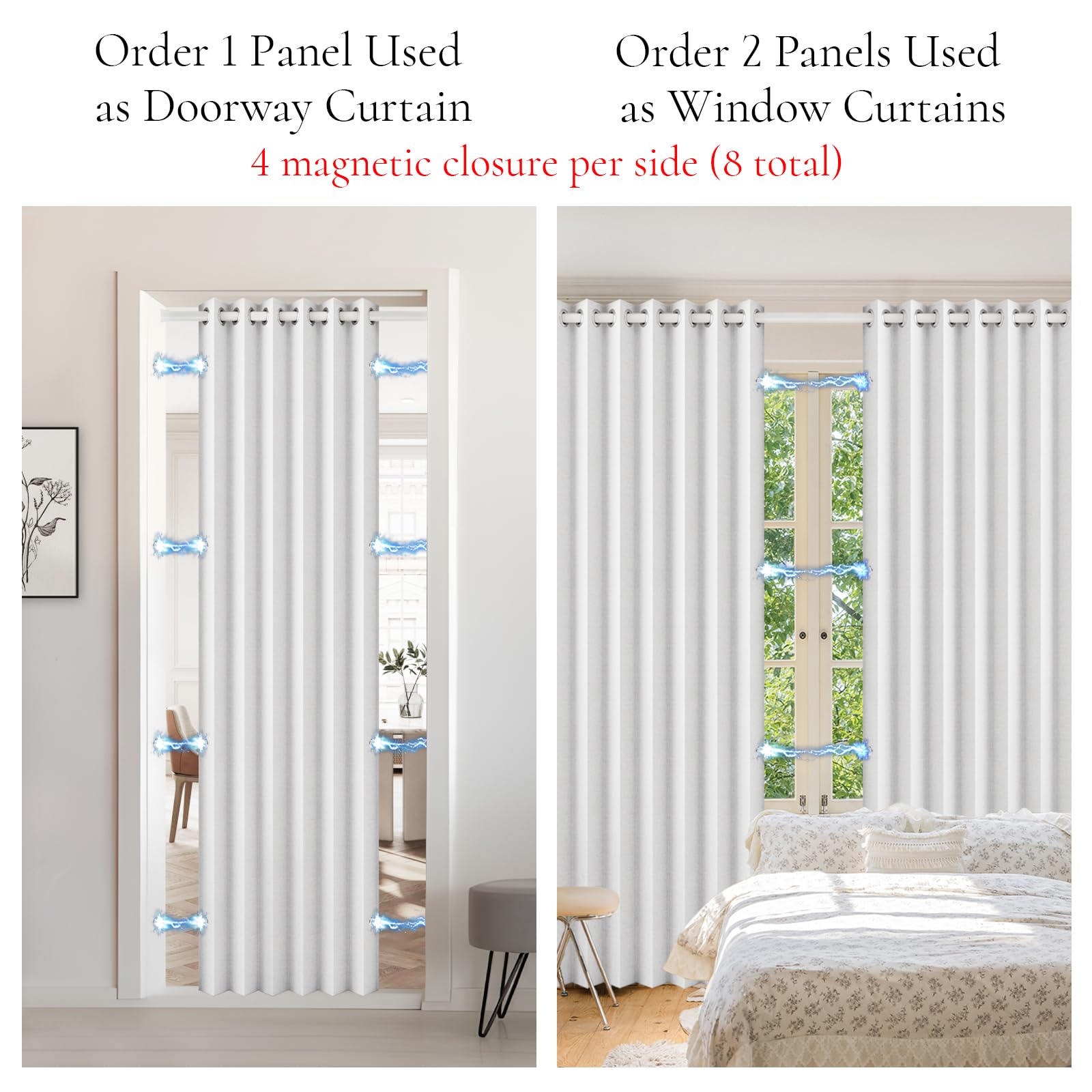 HMYI doorway setup for laundry or hallway privacy.