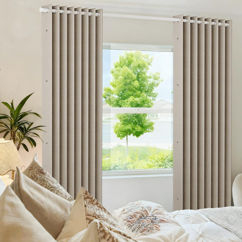 HMYI easy-care fabric resists wear while maintaining a neat tan finish.