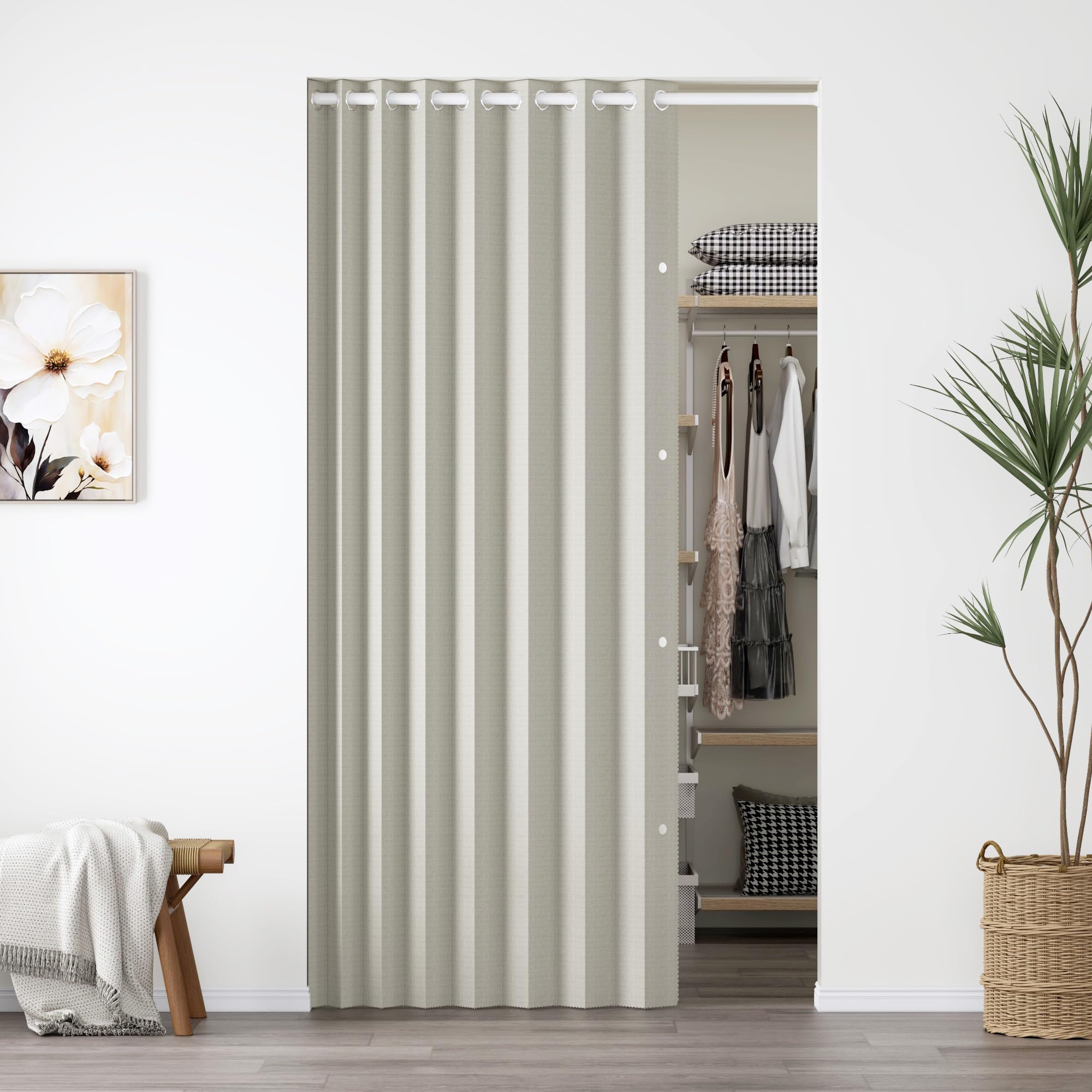 Close-up of HMYI grommet design for smooth, durable hanging.