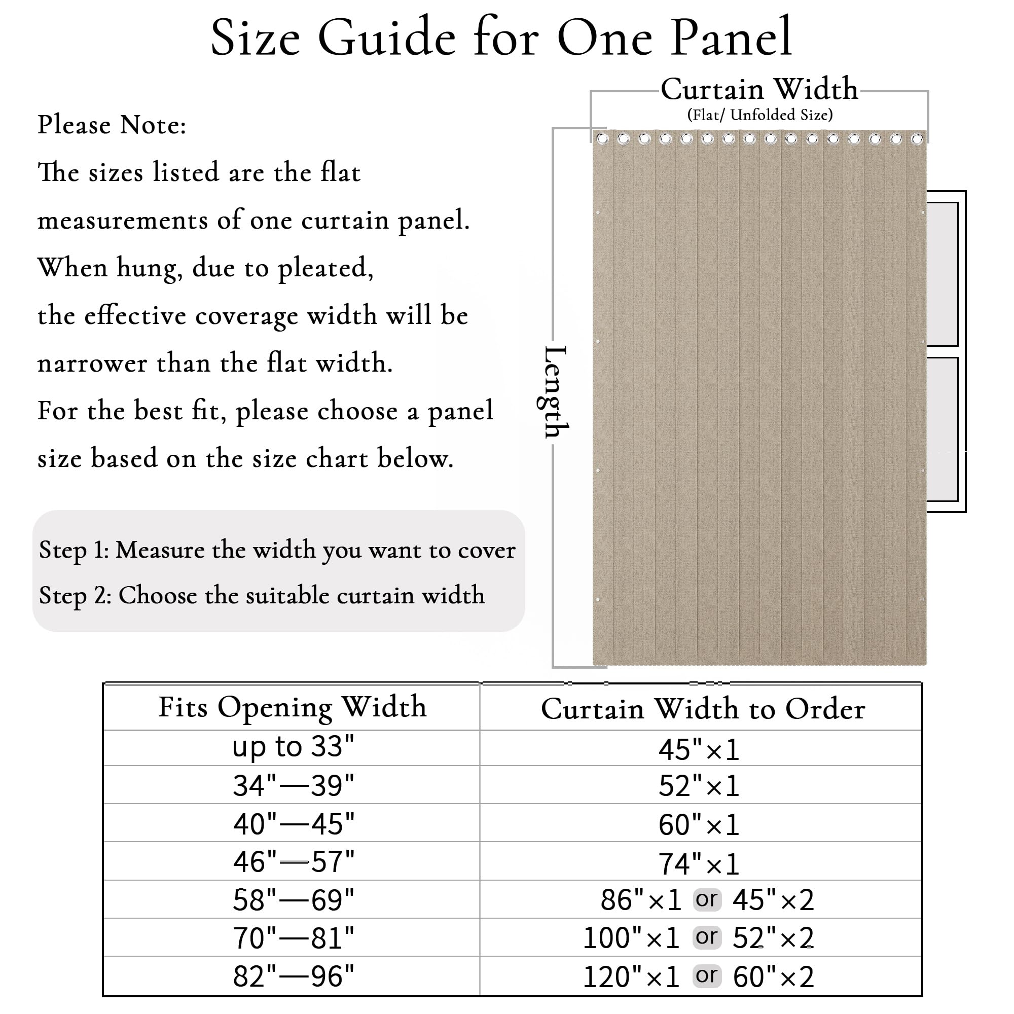 HMYI grommet-design door curtain provides smooth sliding and a clean look.