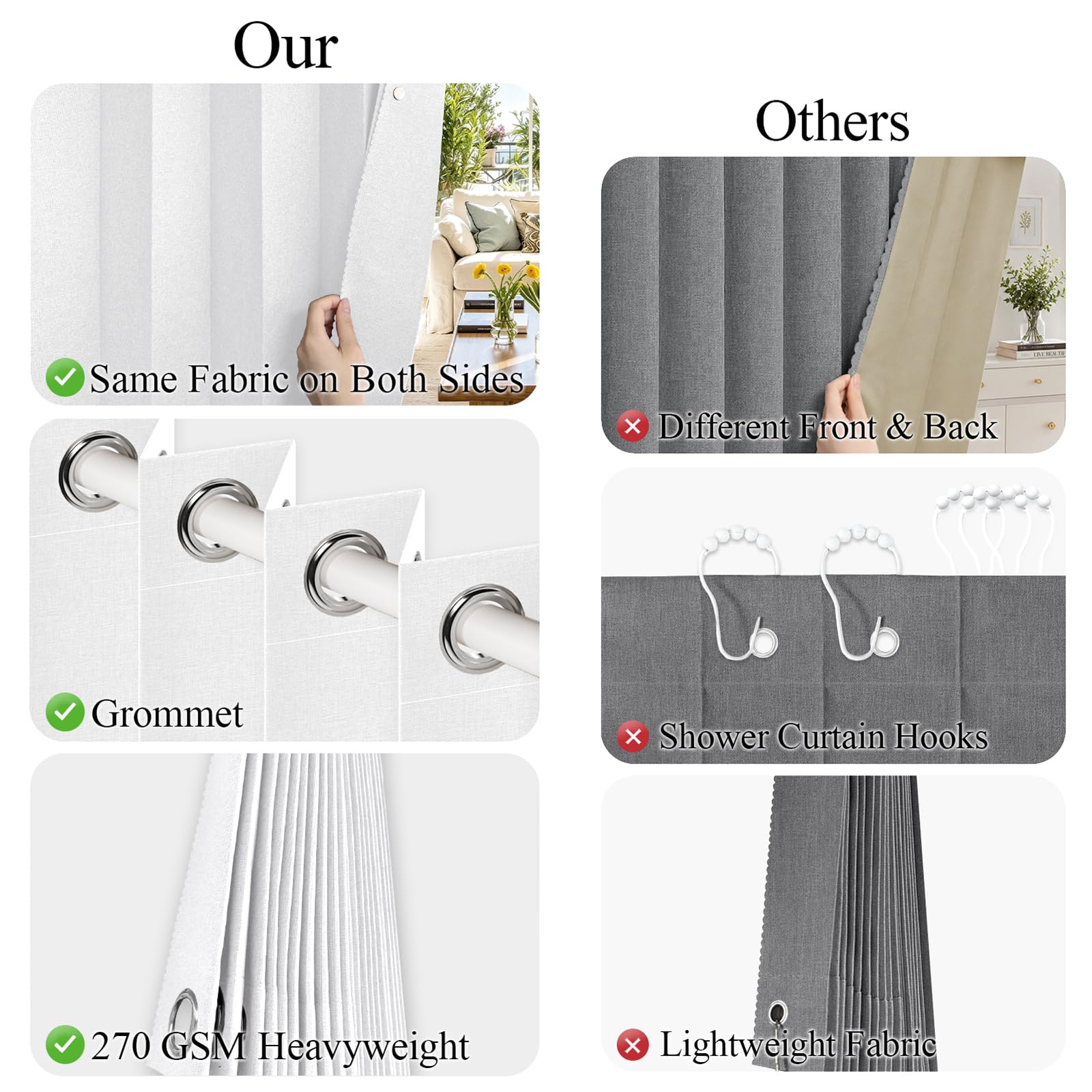HMYI magnetic buckle pins pack secures curtain edges.